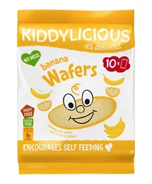 Kiddylicious Gluten & Dairy Free Banana Wafers - 40g