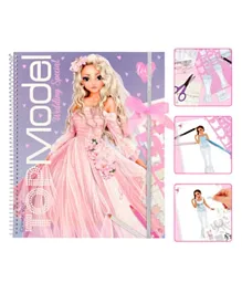 Top Model Create Your Wedding Special Colouring Book - Pink