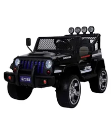 Megastar Licensed 2 Seater Kids Jeep Style Ride On - Black