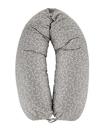 Babyjem Functional Mother & Baby Pillow - Grey Flower