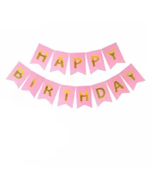 Party Propz Pink Happy Birthday Banner for Birthday for Girls - Pink