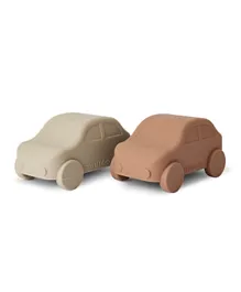 Nuuroo Gry Silicone Play Car Caramel Cobblestone Mix - Pack of 2