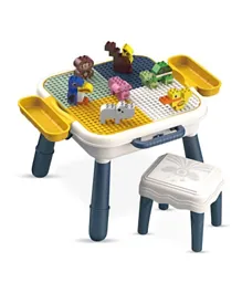 Little Story  4-in-1 Block Activity Table With Stool And Blocks