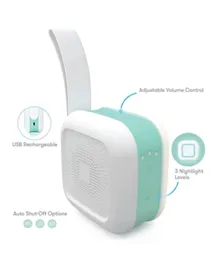 FridaBaby Portable 2-in-1 Sound Machine & Nightlight - Soothing Sleep Aid with Shushing, Heartbeat Sounds & Adjustable Glow, 0M+