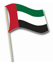Party Magic UAE Flag With Wooden Stick - Pack of 1