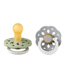 BIBS Boheme 2 Pacifiers Size 2 - Sage/Cloud