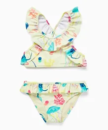 Zippy Ocean Print UV 80 Protection Bikini - Multicolor