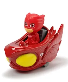 Dickie Die Cast Free Wheel PJ Masks Owl Glider Toy - Red