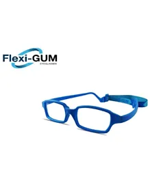 Flexi Gum Flexible Kids Eyeglasses Frame with Strap - Blue