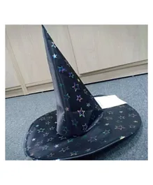 Party Magic Adult Witch Hat With Spider Web - Black