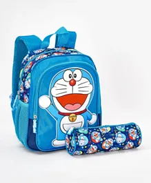 Doraemon Printed School Bag & Pencil Case Set - 12 Inch