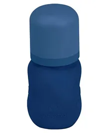 Green Sprouts Glass Baby Bottle with Silicone Cover (150ml) - Navy Blue