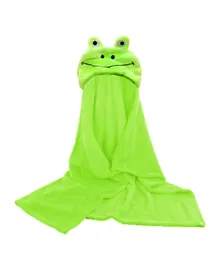 Star Babies Flannel Hooded Towel - Green