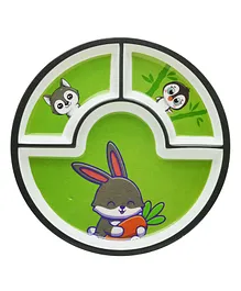 Dinewell Kids Round Plate - Rabit