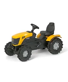 Rolly Toys Licensed Ride-on JCB Pedal Farm Tractor + Adjustable Seat - Yellow & Black