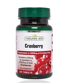 Natures Aid Cranberry Food Supplement - 30 Tablets