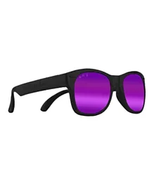 RoShamBo Bueller Black Shades - Mirrored Purple