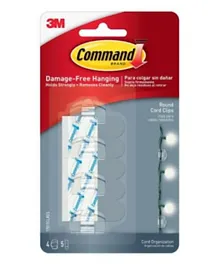 Command Clear Round Cord Clips - 4 Pieces