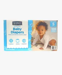 Members Selection Baby Diapers Size 5 - 108 Piece