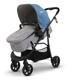 بايبي - عربة للأطفال حديثي الولادة قابلة للتحويل - أزرق
