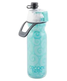 O2Cool Yoga Green Waves Collection Classic Elite Insulated Arctic squeeze Mist 'N Sip Water Bottle - 590ml