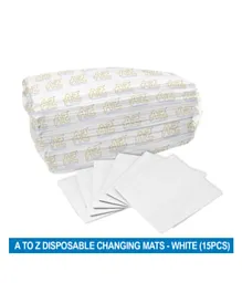 A to Z Disposable Changing Mat Value White - Pack of 15