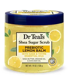 Dr Teal's Shea Sugar Scrub Prebiotic Lemon Balm - 538g