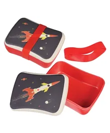 Rex London Space Age Kids Bamboo Lunch Box Red and Blue - 500mL