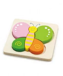 فيغا - لعبة ألغاز خشبية يدوية على شكل فراشة  - متعددة الألوان