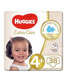 Huggies Extra Care Diapers Size 4+ - 38 Pieces