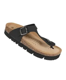 Biochic Slim Thong Sandals Wedge 012-466 6830 - Black