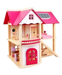 UKR Wooden Doll House - Pink
