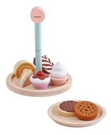 Plan Toys Wooden Bakery Stand Set - Pink