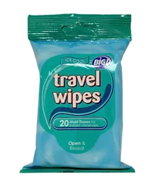 Big D Travel Wipes Ice Cool - 20 Pieces