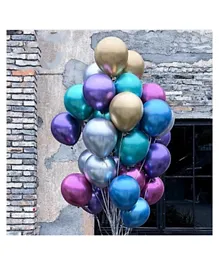 Highland Multi Colour Metallic Chrome Balloons - Pack of 50