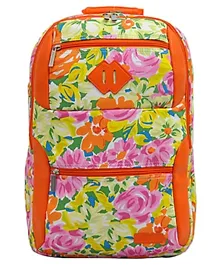 Fusion Backpack Floral Print Orange - 18 Inches