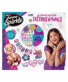 Shimmer N Sparkle Nails & Body Tattoos Set - Multicolour