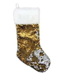 Christmas Magic Reversible Sequins Stocking Gold/Silver