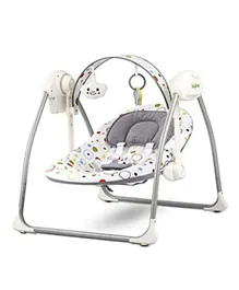 Baybee Elora Automatic Electric Baby Swing Cradle - White & Grey