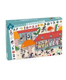 Djeco The Hedgehog School Observation Puzzle Multicolour - 35 Pieces