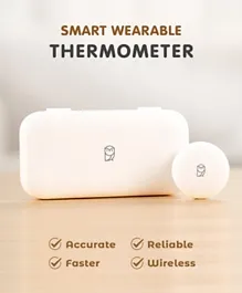 Smart Wearable Thermometer Accurate, Faster, Reliable And Wireless - White