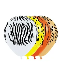 Sempertex Round Latex Balloons Solid Assorted All Over Jungle - Pack of 50
