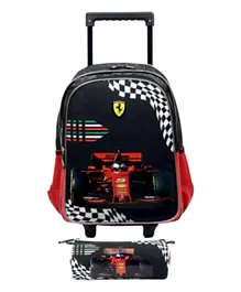 Ferrari To Be 1st Trolley Backpack with Pencil Case - 16 inches