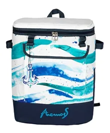 حقيبة غداء معزولة بتصميم الأمواج من أنيموس - أزرق