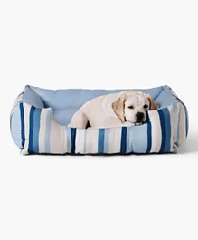 HomeBox Canine Linear Bed - Blue & White
