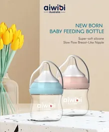Aiwibi New Born Soft Silicone Baby Feeding Bottle Assorted - 120ml