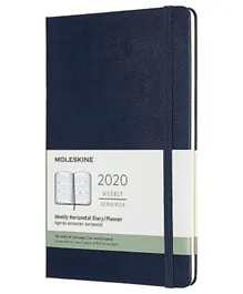 Moleskine 12 Months Weekly Agenda Notebook Planner - Sapphire Blue