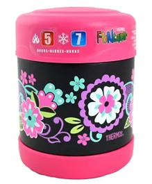 Thermos Funtainer Stainless Food Jar 290mL - Black Floral