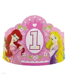 Party Centre Disney Princess 1st Birthday Tiaras Pink - Pack of 8