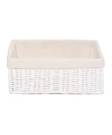 Homesmiths Medium Storage Basket with Liner - White